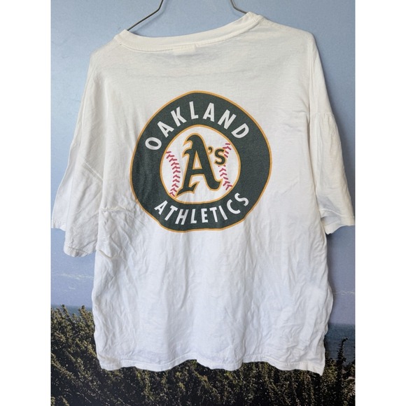 Vtg 90s Oakland A's MLB Baseball Visa Giveaway T-Shirt Size XL
